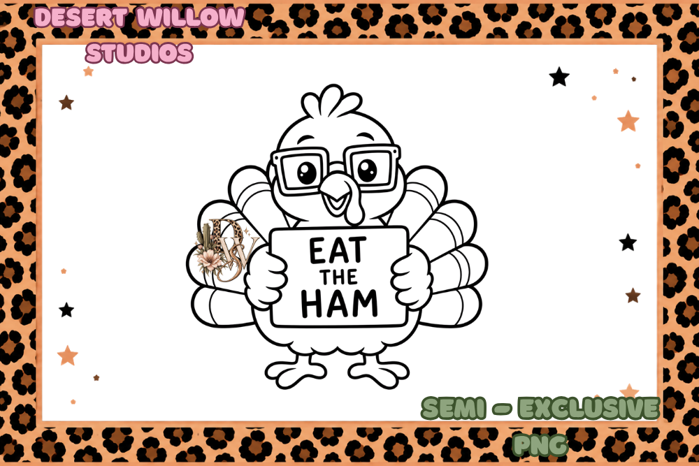 nerdy turkey eat the ham png