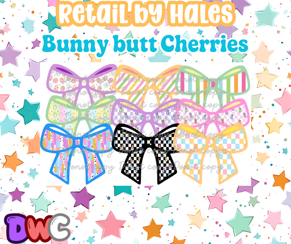Retail by Hales bunny butt cherries bow