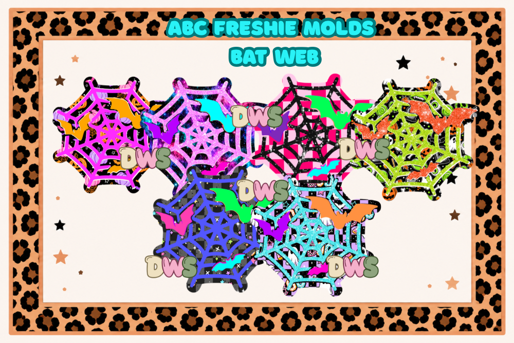 Abc freshie molds web with bats cardstock