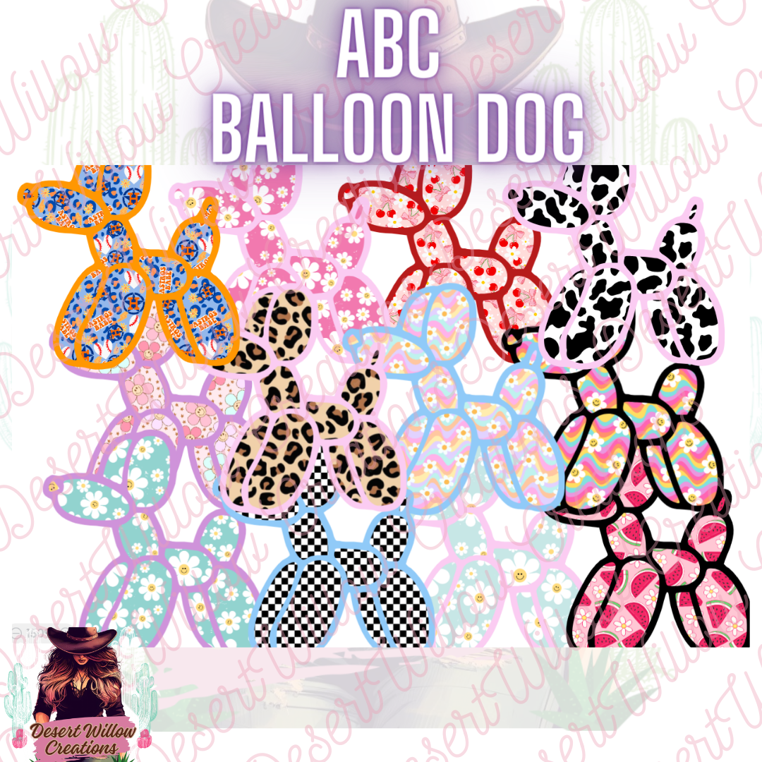 Balloon dog cardstock