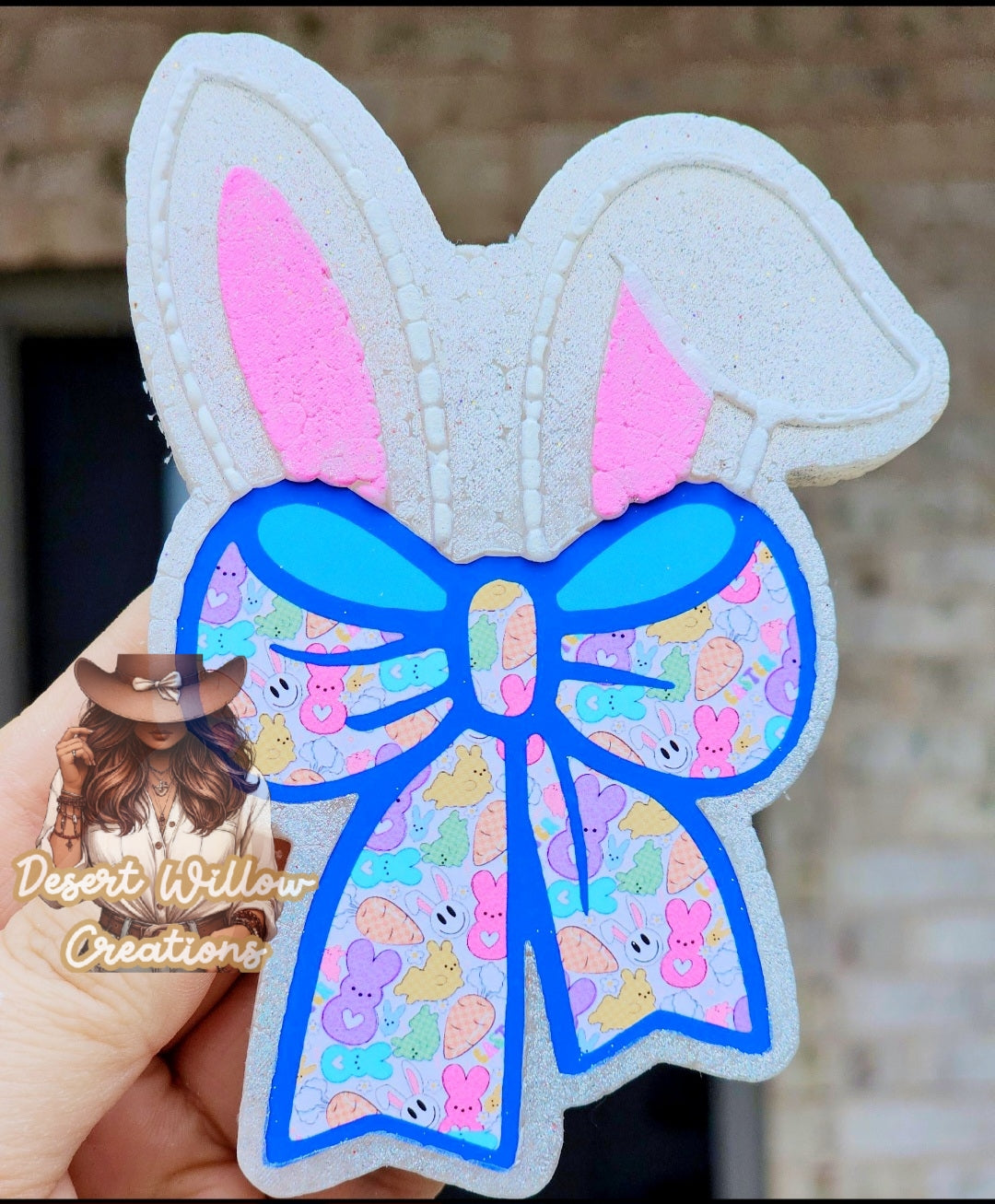 Abc Bunny ears with bow cardstock