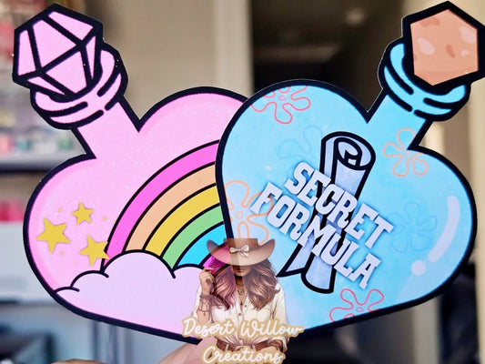 Abc heart potion bottle cardstock