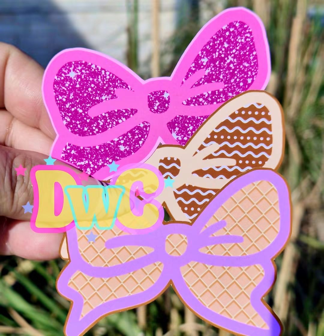 Abc goose head with bow cardstock