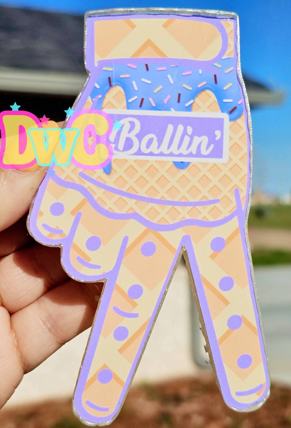 Abc ballin baseball glove cardstock