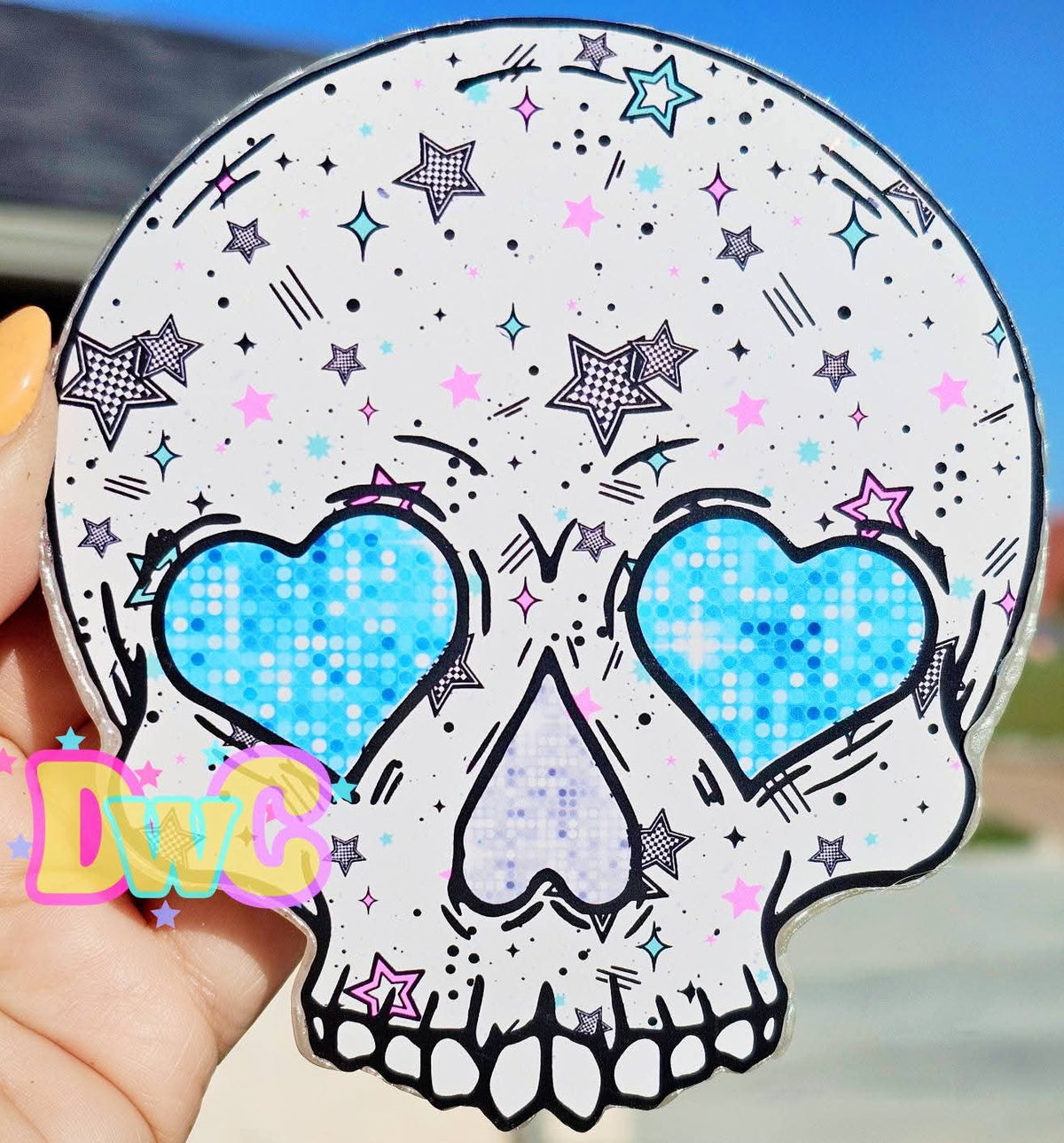 Abc heart eye skull cardstock