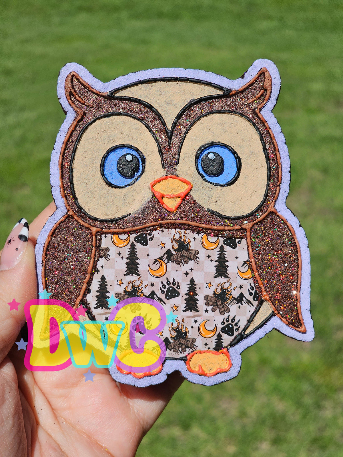 Abc owl tummy cardstock