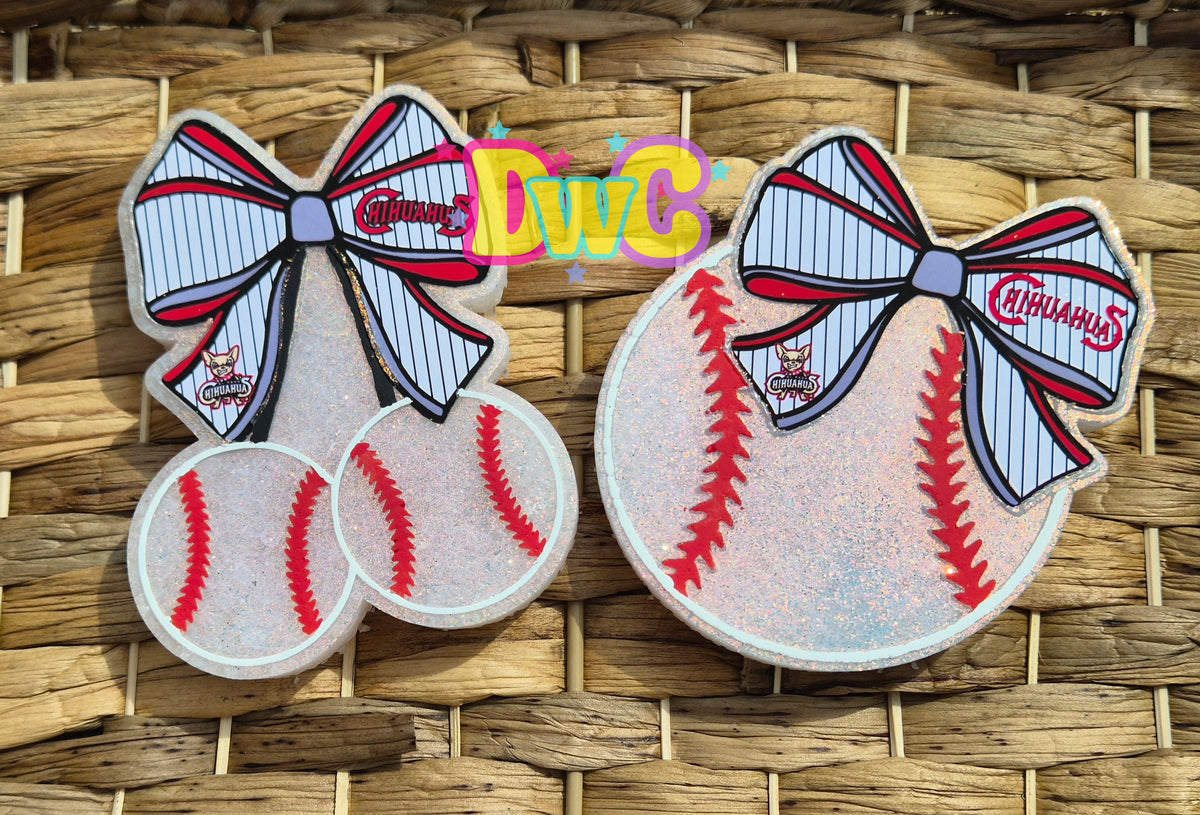 Sunshine scent baseball bow cardstock