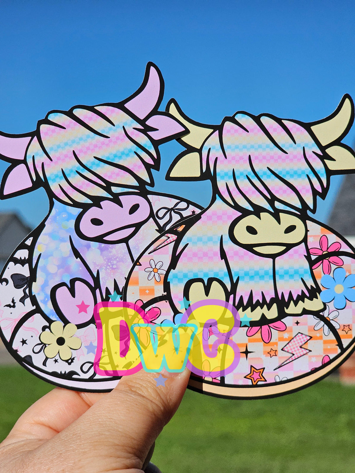 Abc Cow on floaty cardstock