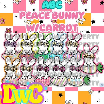 Abc Peace bunny & carrot