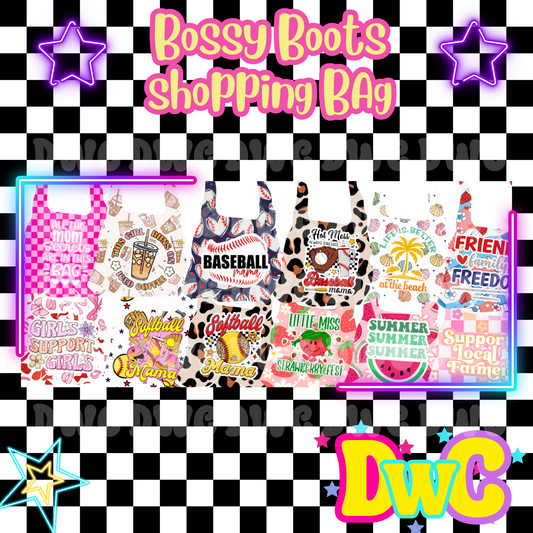 bossy boots shopping bag