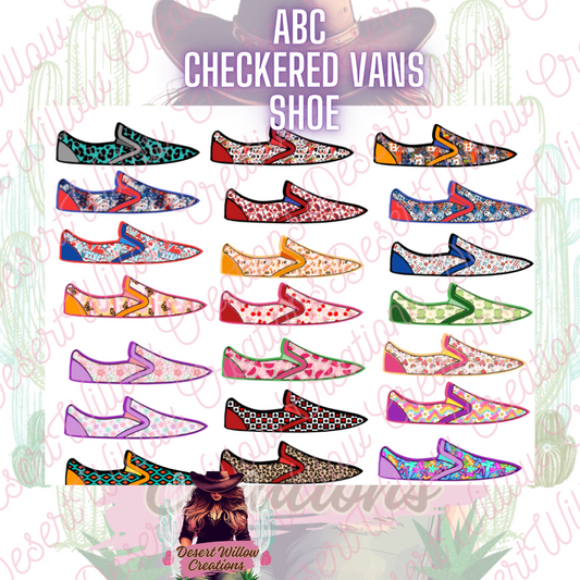 ABC vip checkered canvas shoe.