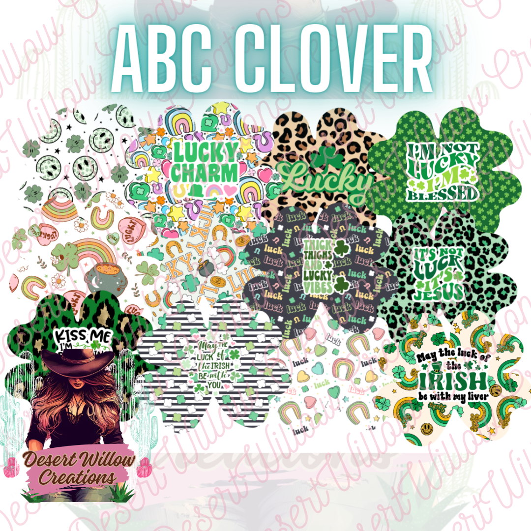 abc cute clover cardstock