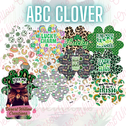 abc cute clover cardstock