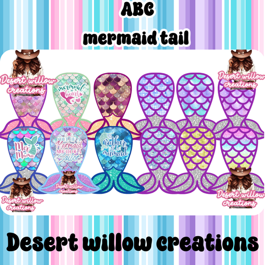 ABC mermaid tail cardstock