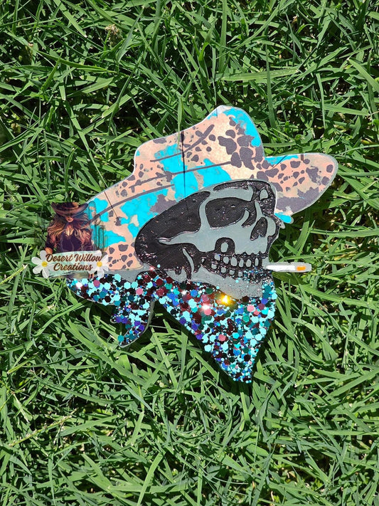 Crimsons cowboy skeleton hat (cardstock)