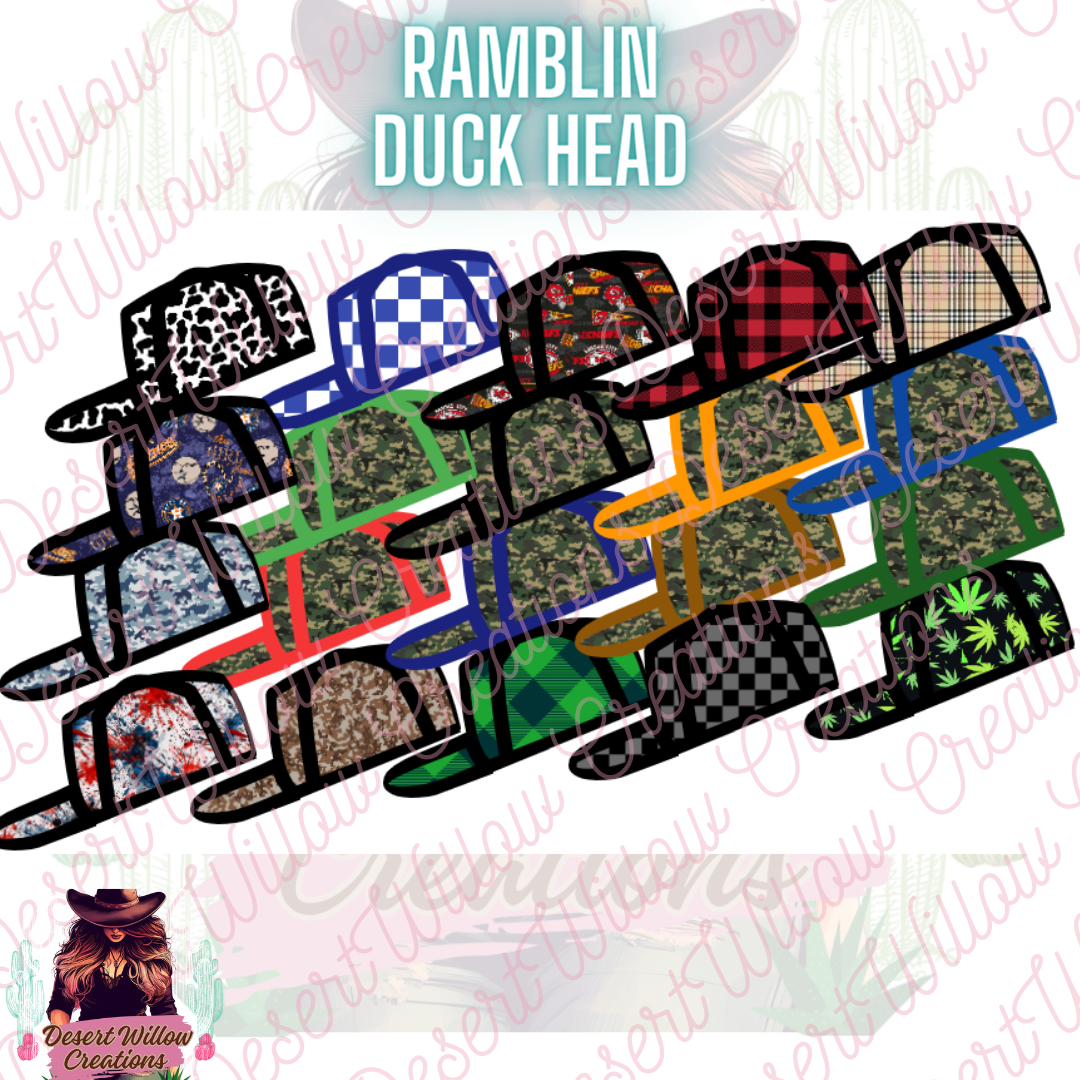 ramblin duck head cap