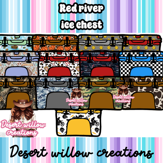Red river ice chest cardstock