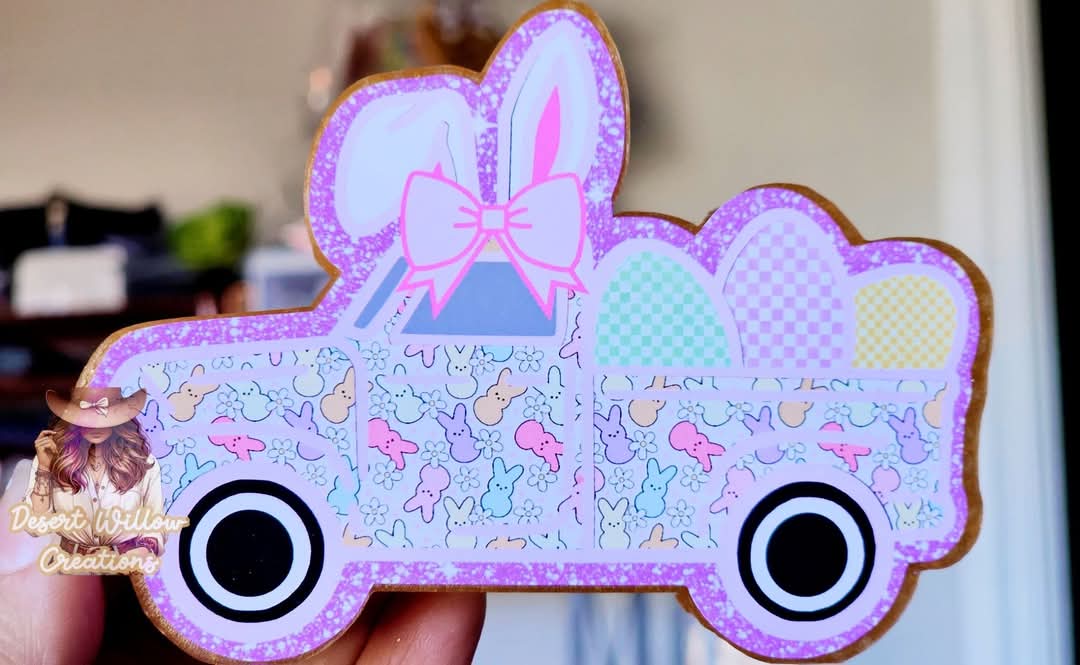 Abc easter truck cardstock