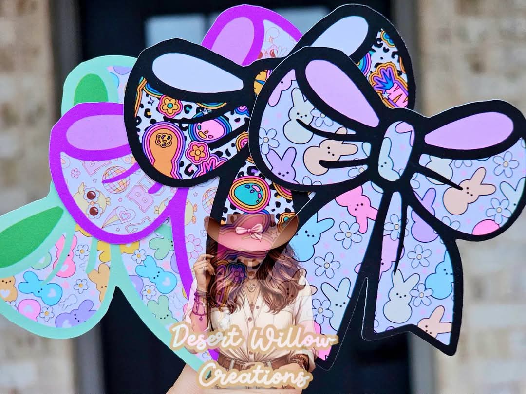 Abc Bunny ears with bow cardstock