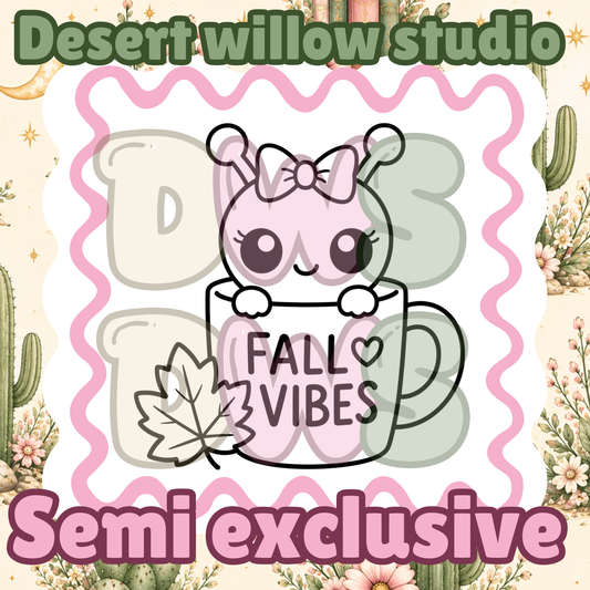 cute cozy alien in mug png