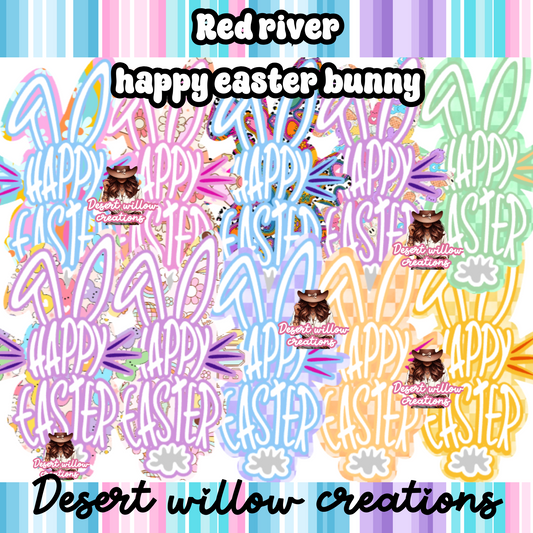 Red River happy Easter bunny cardstock.