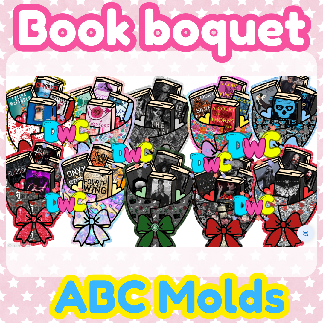 Abc molds book bouquet cardstock