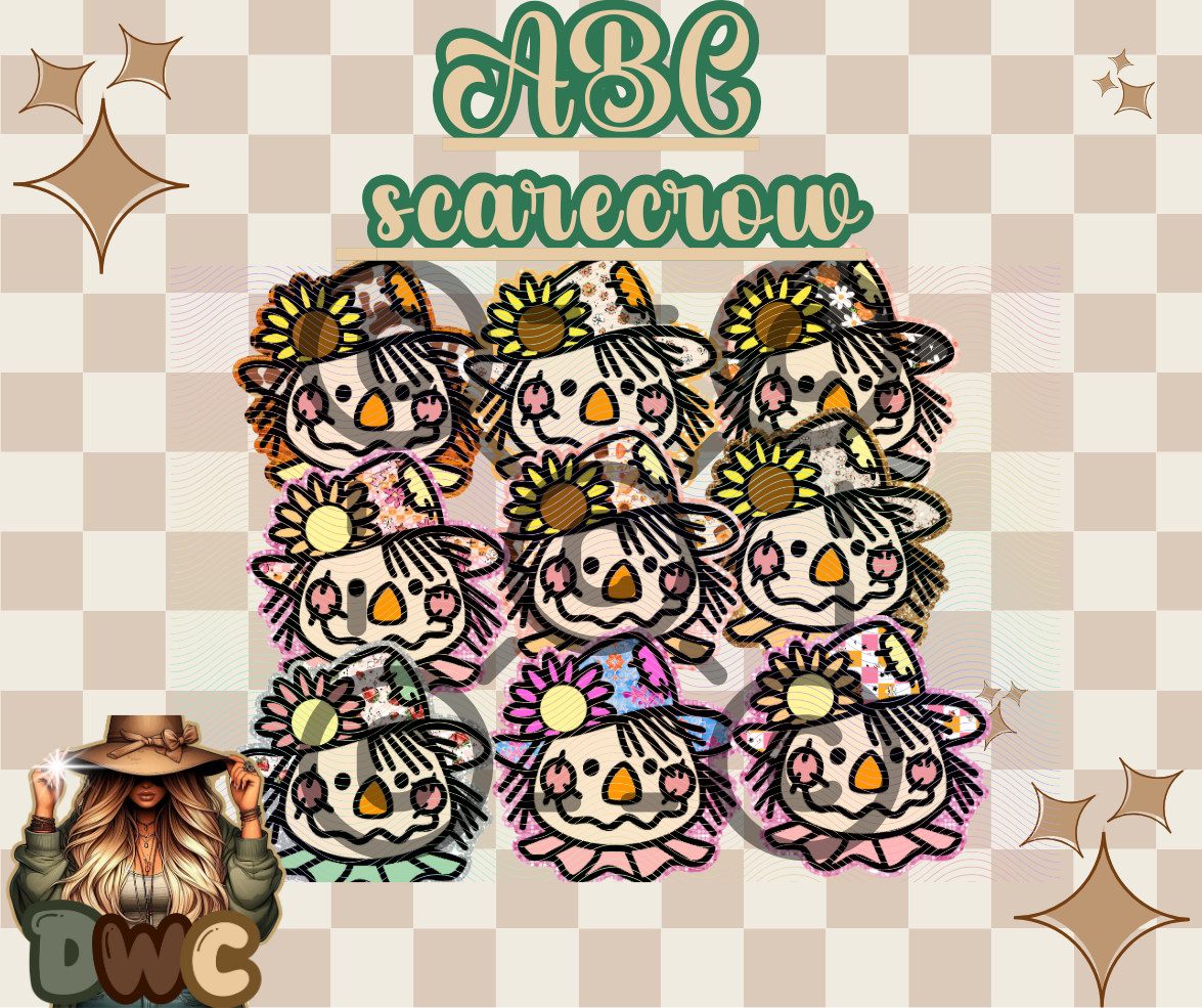 ABc scarecrow cardstock
