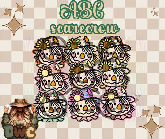 ABc scarecrow cardstock