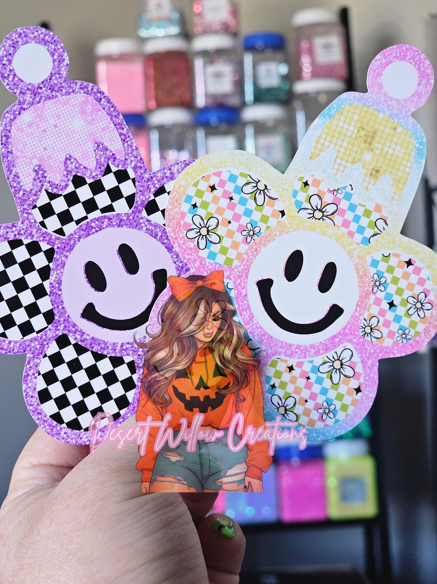 Abc flower ornament cardstock