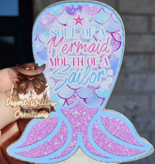 ABC mermaid tail cardstock