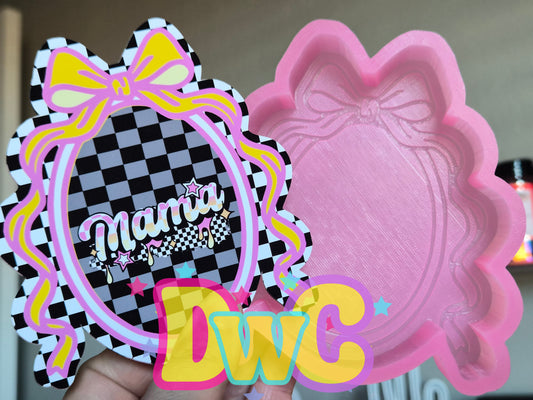 Abc Oval frame cardstock