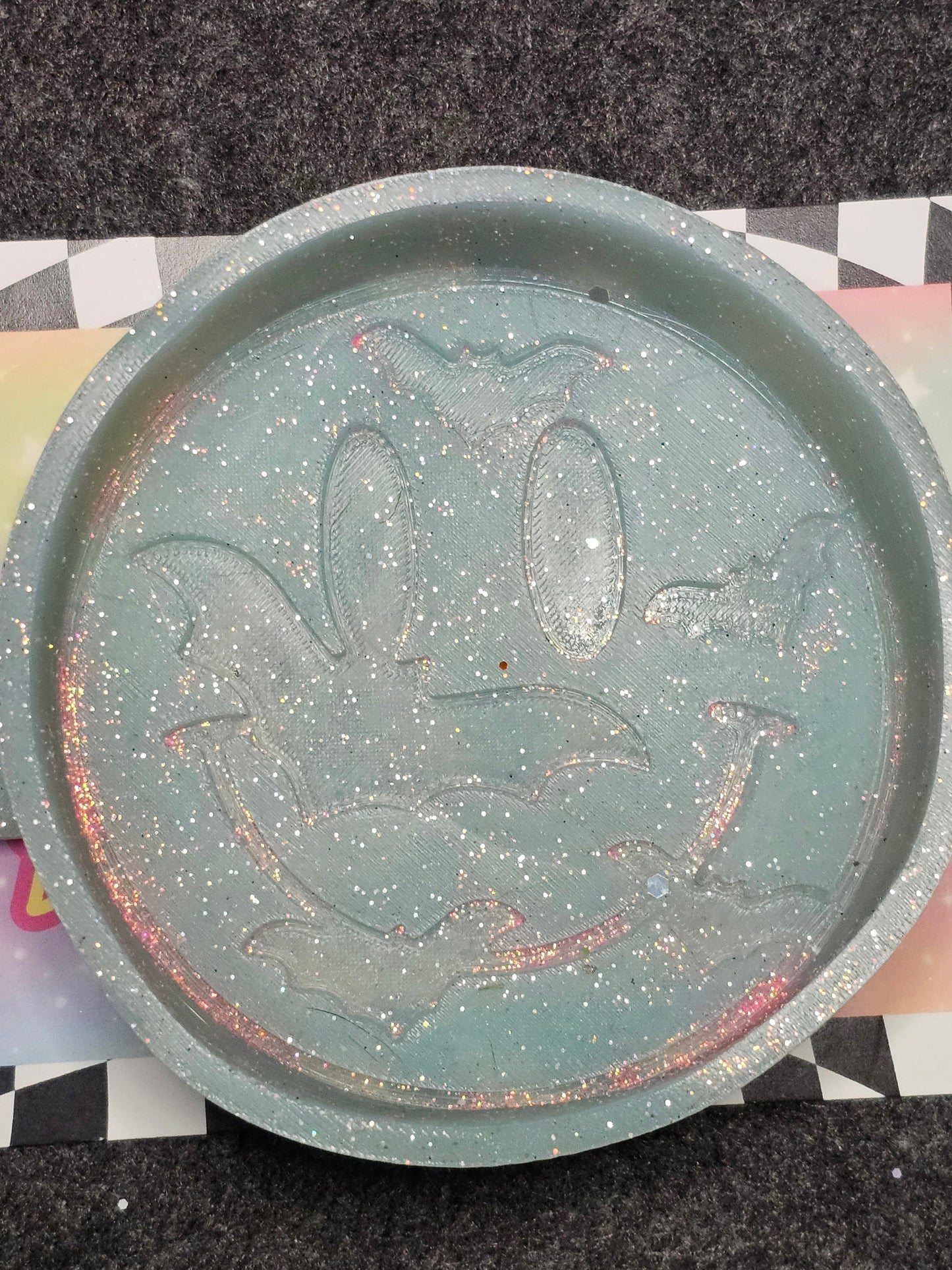 Bat smiley 4inh round