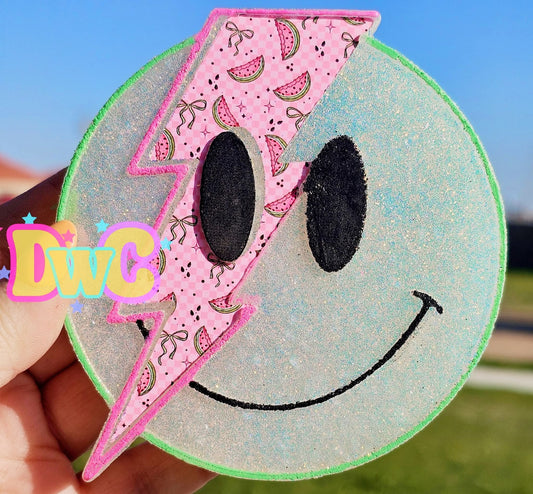 bossy boots lightening bolt smiley face cardstock