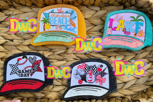 Southern glitter trucker hat cardstock