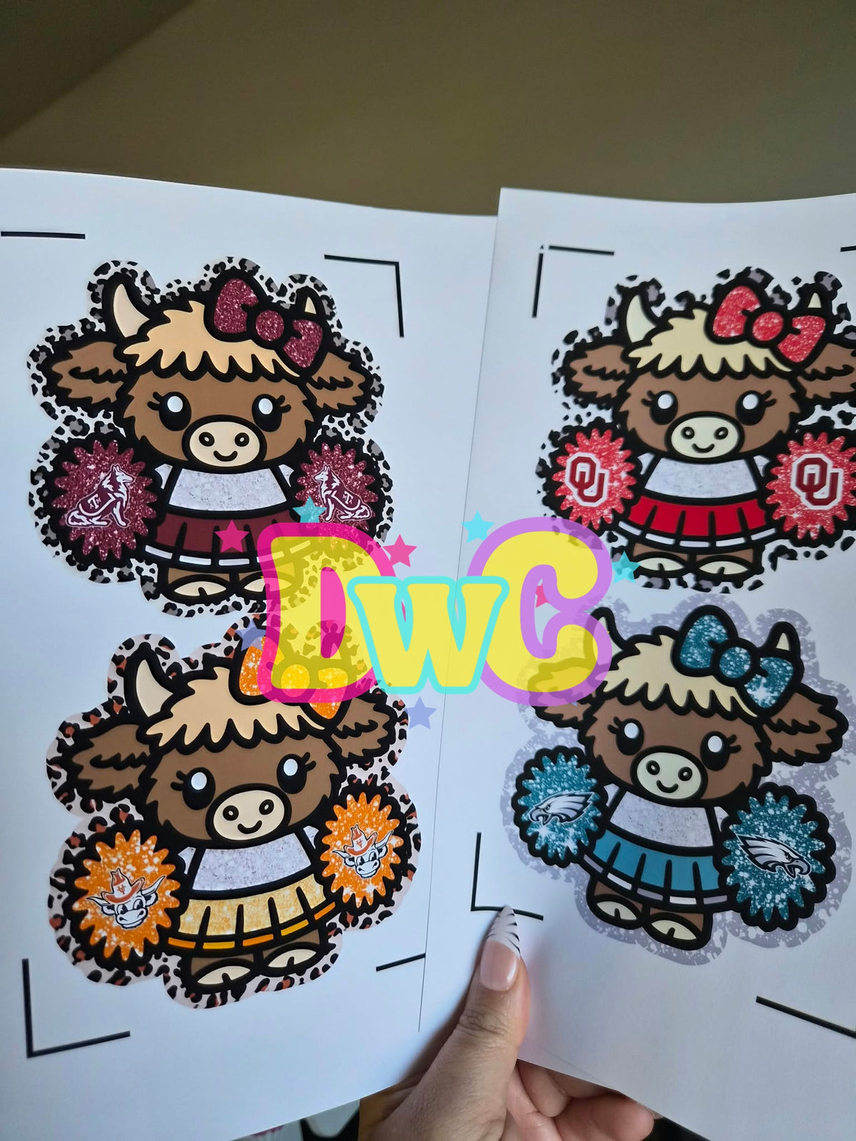 Abc cheer cow cardstock