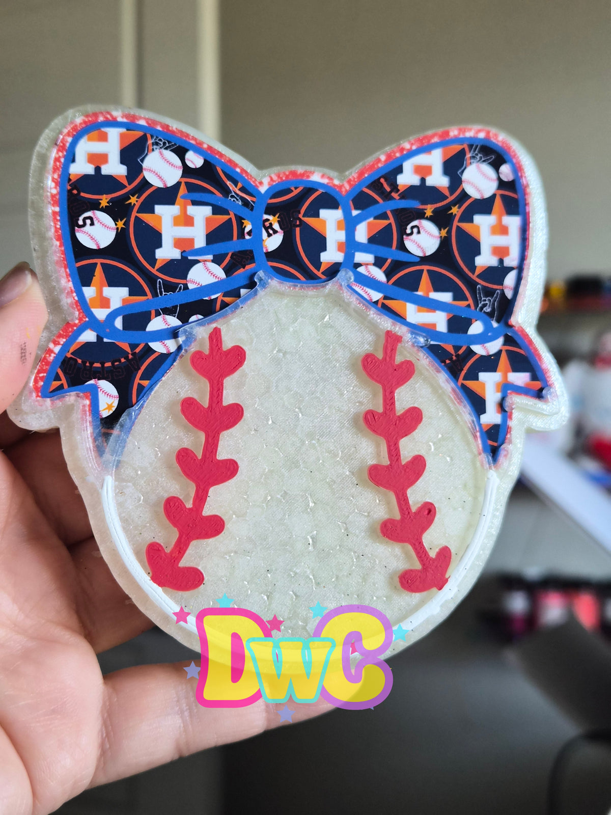 Abc freshie molds baseball with bow.