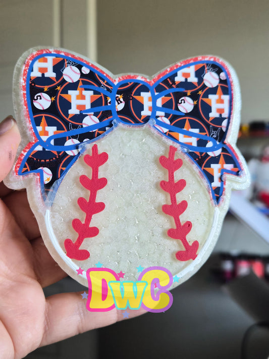 Abc freshie molds baseball with bow.