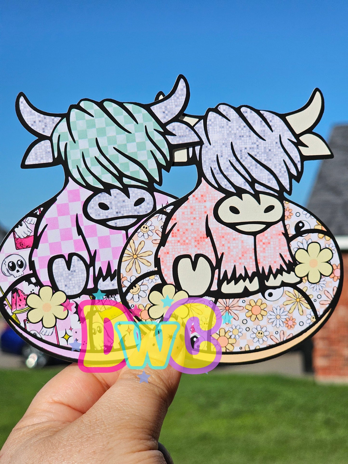 Abc Cow on floaty cardstock