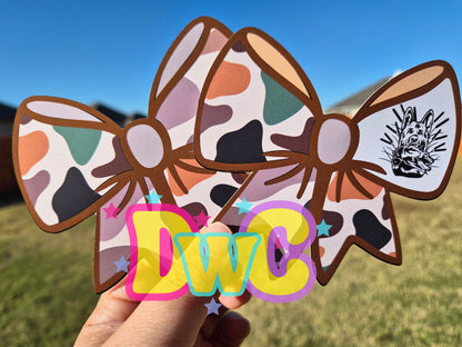 abc football bow  cardstock