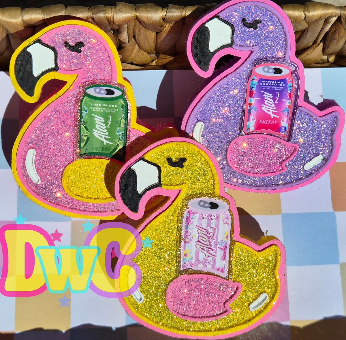 Abc flamingo floaty cardstock