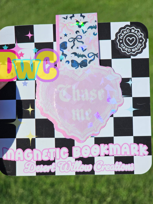 Chase me girly magnetic bookmark