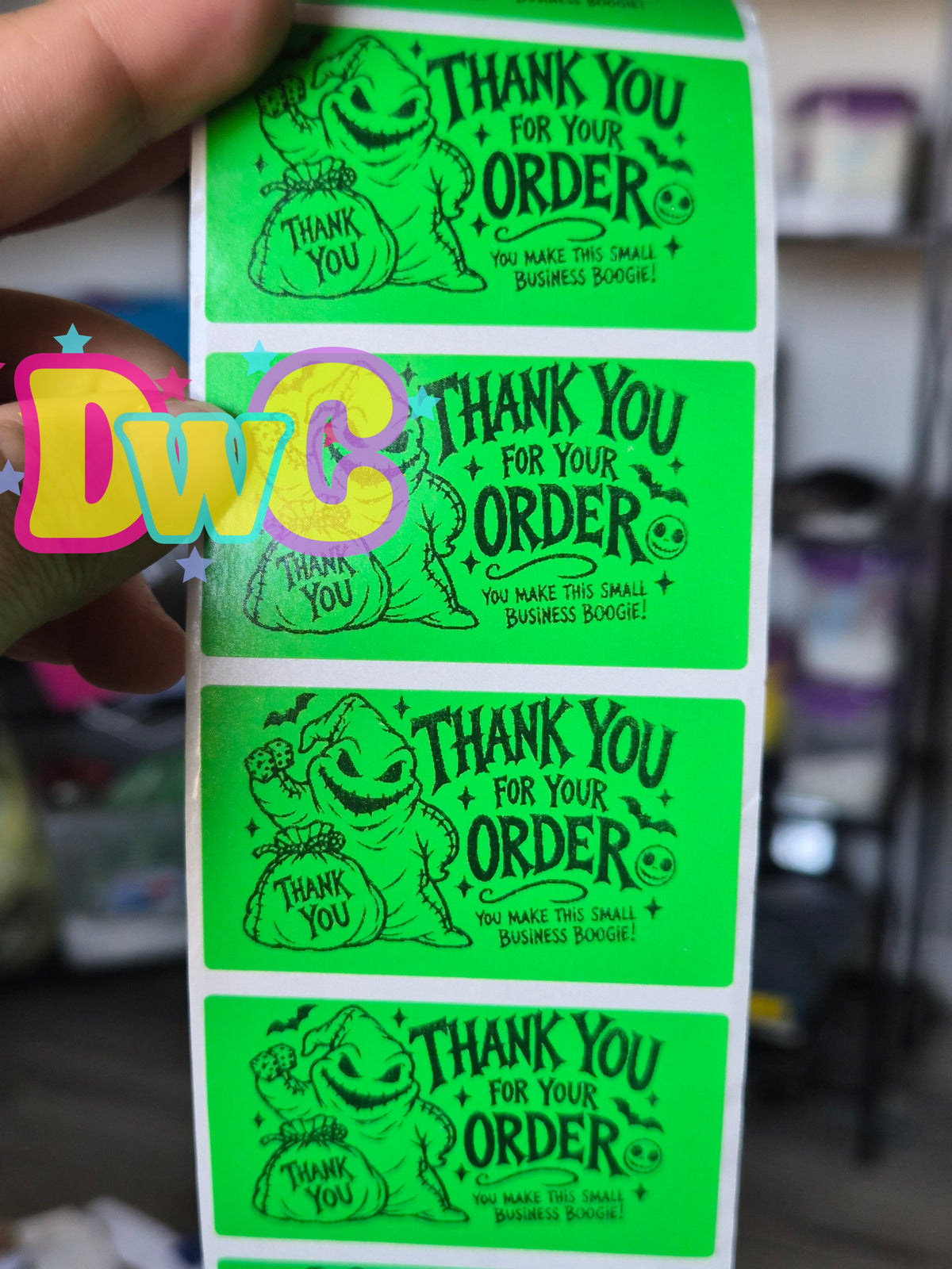 Oogie thermal labels