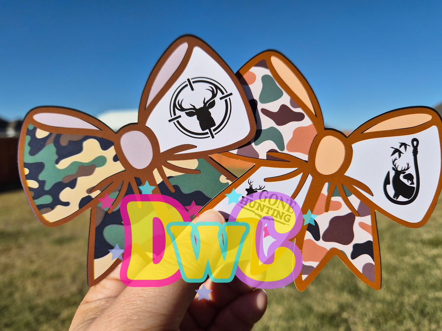 abc football bow  cardstock