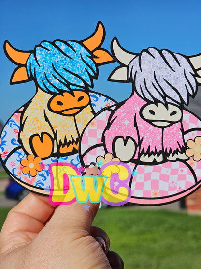 Abc Cow on floaty cardstock