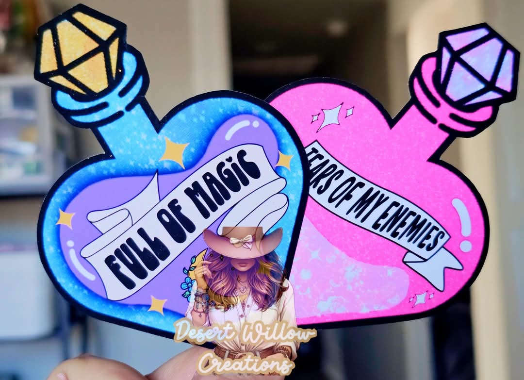 Abc heart potion bottle cardstock