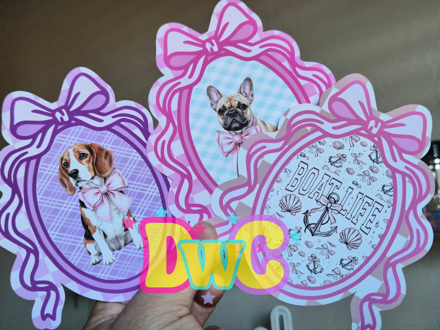 Abc Oval frame cardstock