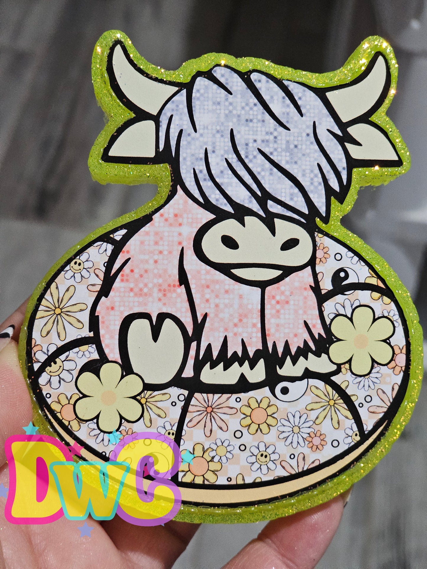 Abc Cow on floaty cardstock