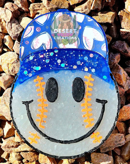 Glitz n glam baseball smiley cardstock
