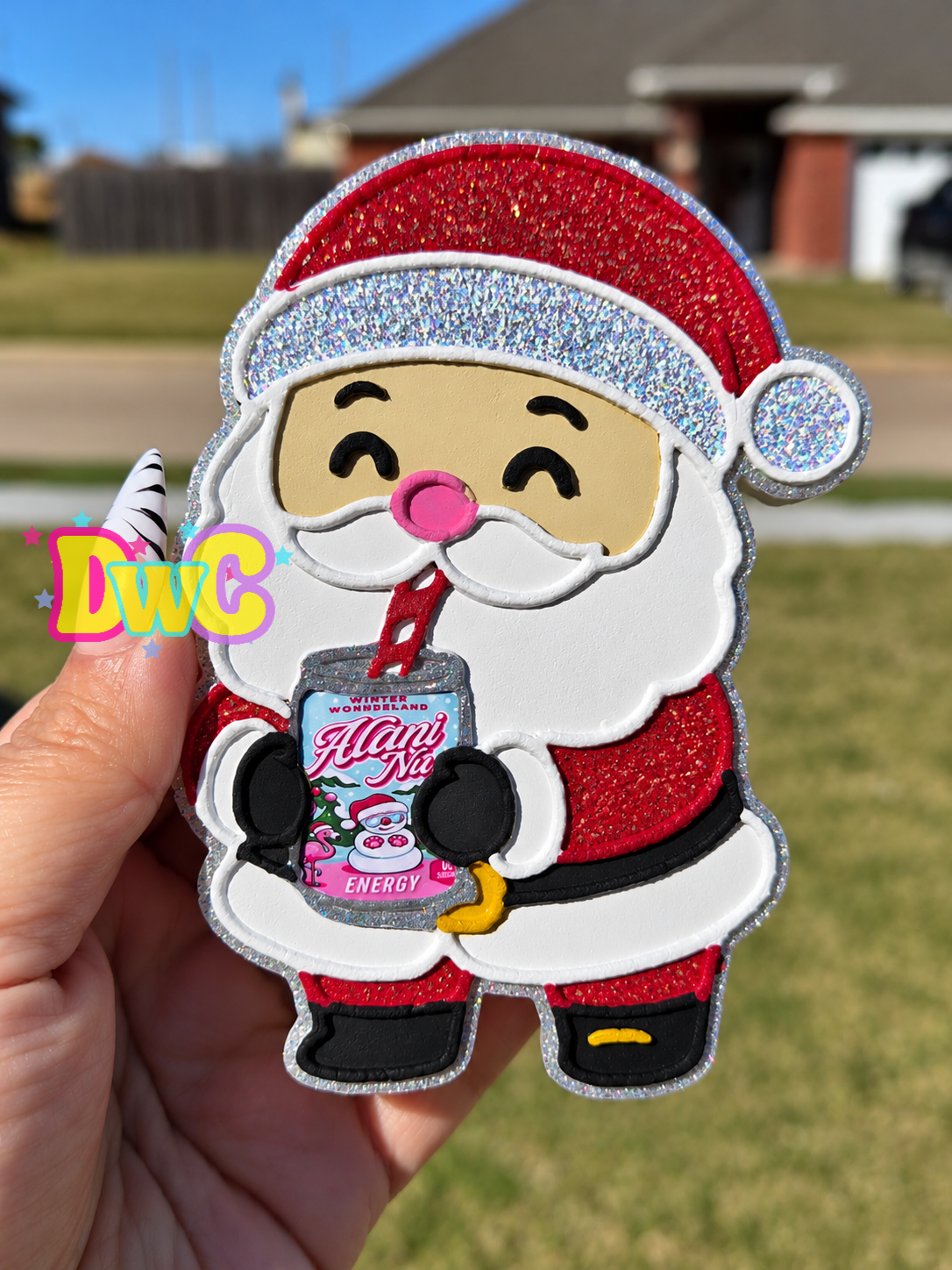 Sunshine scent Santa with can cardstock