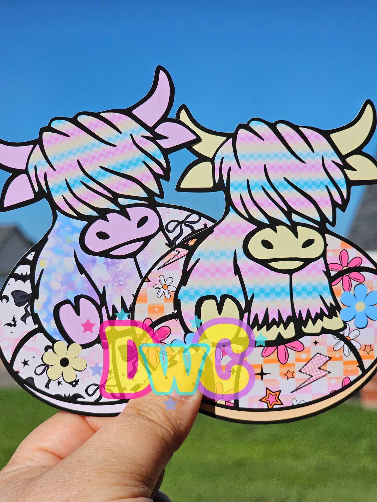 Abc Cow on floaty cardstock